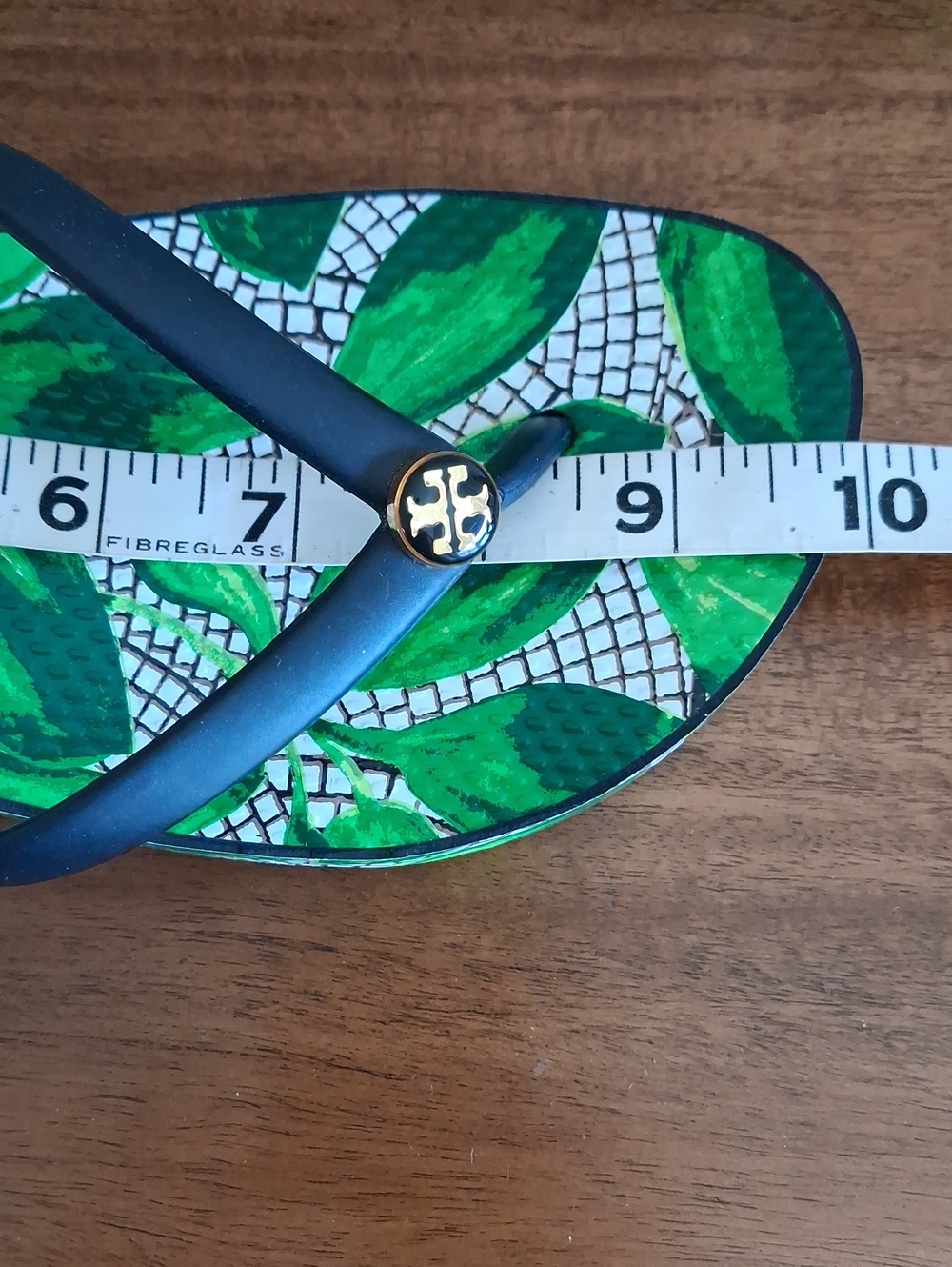 Tory Burch Thandie Tropical Leaf Platform Wedge Flip Flop Sandal ** Size 8.5 - Picture 8 of 9